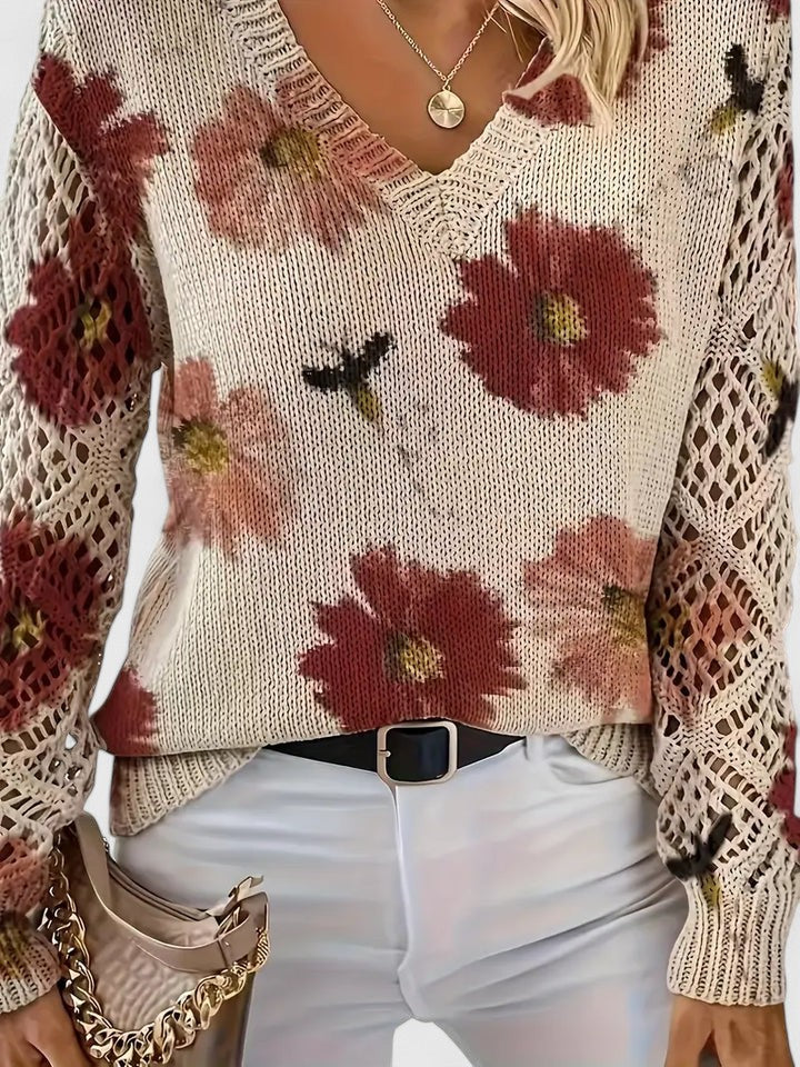 Aurelia | Elegante sueter con estampado floral