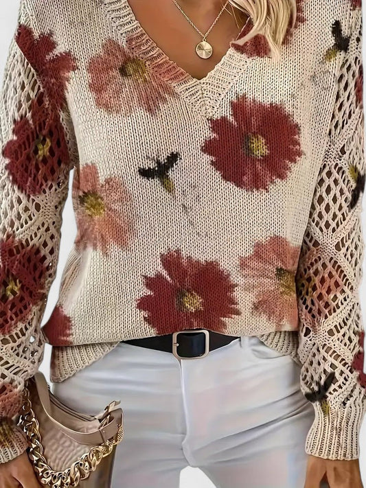 Aurelia | Elegante sueter con estampado floral