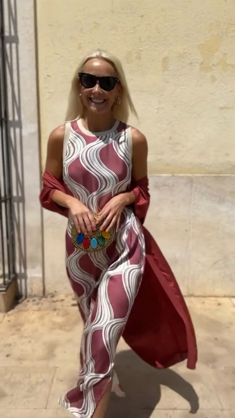 Isolda | Elegante vestido largo con chal a juego