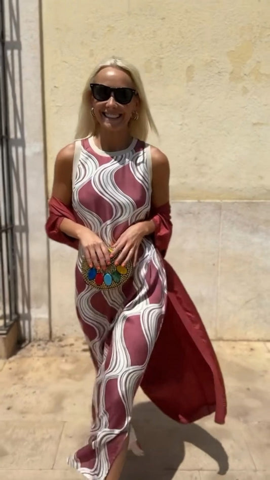 Isolda | Elegante vestido largo con chal a juego