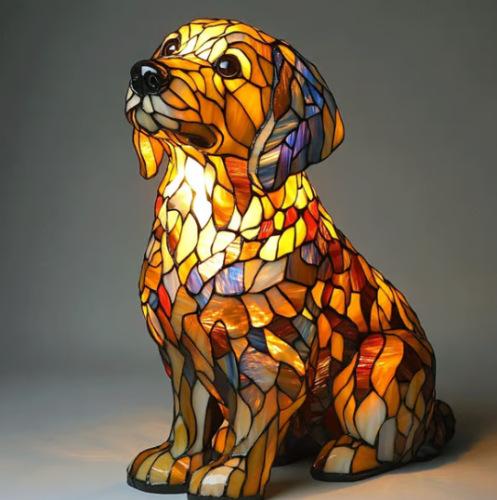 Adorable Lámpara Perrito LED Multicolor