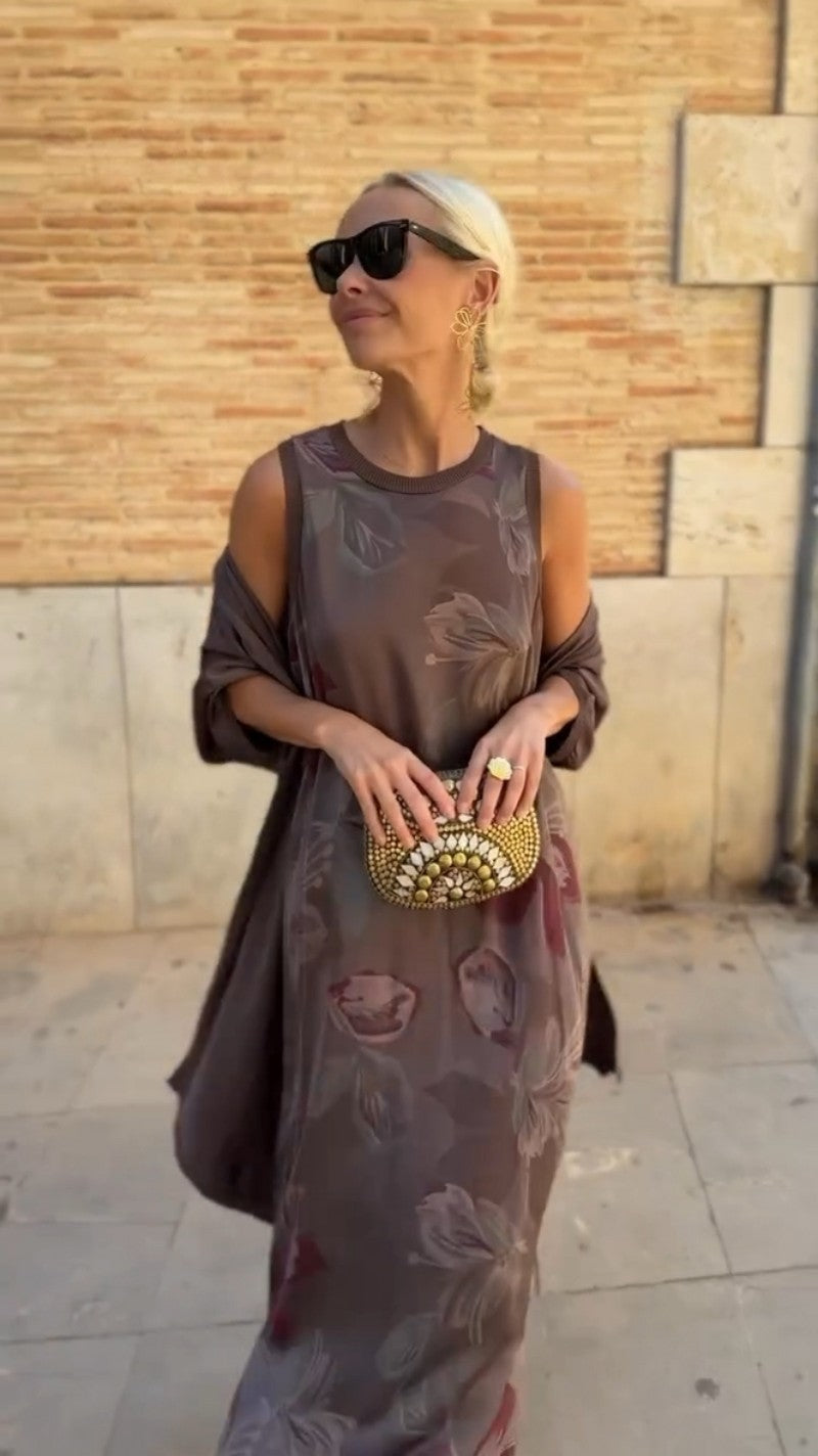 Dalía | Elegante vestido largo con chal a juego