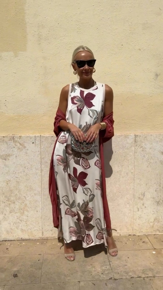 Estrella | Elegante vestido largo con chal a juego