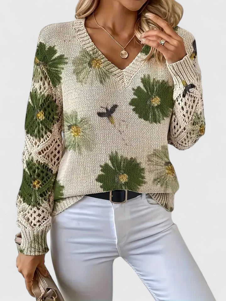 Aurelia | Elegante sueter con estampado floral