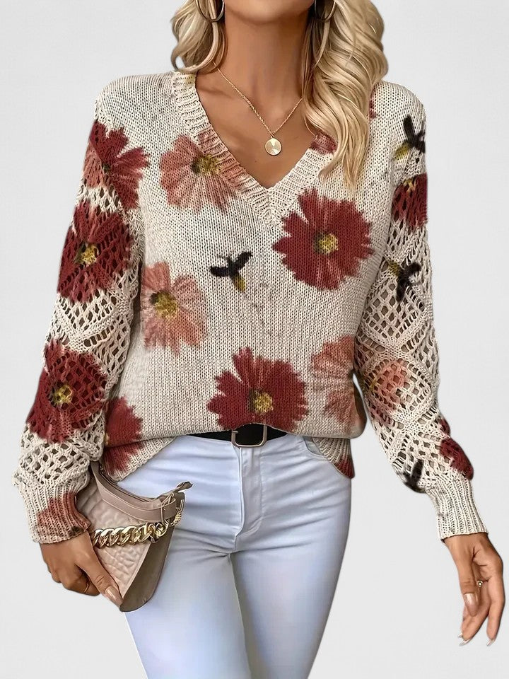 Aurelia | Elegante sueter con estampado floral