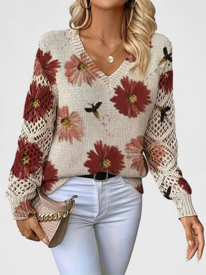Aurelia | Elegante sueter con estampado floral
