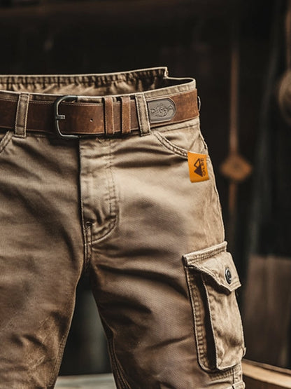 Pantalones cargo multiusos ripstop retro para hombre