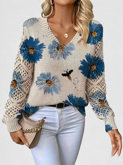 Aurelia | Elegante sueter con estampado floral