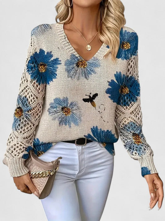 Aurelia | Elegante sueter con estampado floral