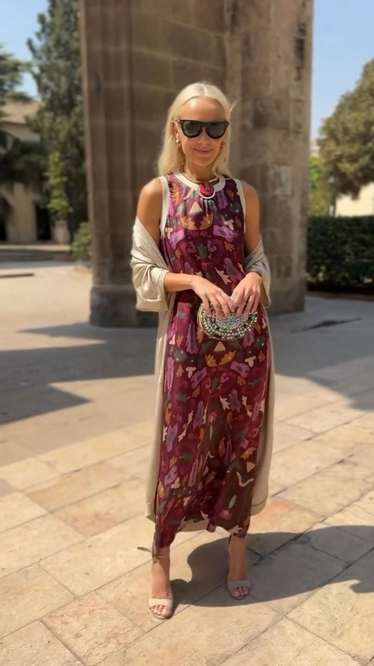 Galiana | Elegante vestido largo con chal a juego