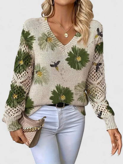 Aurelia | Elegante sueter con estampado floral