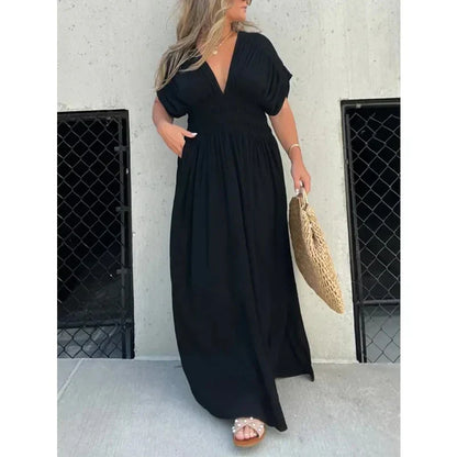 Tara | Vestido largo con cuello en V