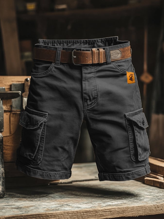 Pantalones cargo multiusos ripstop retro para hombre