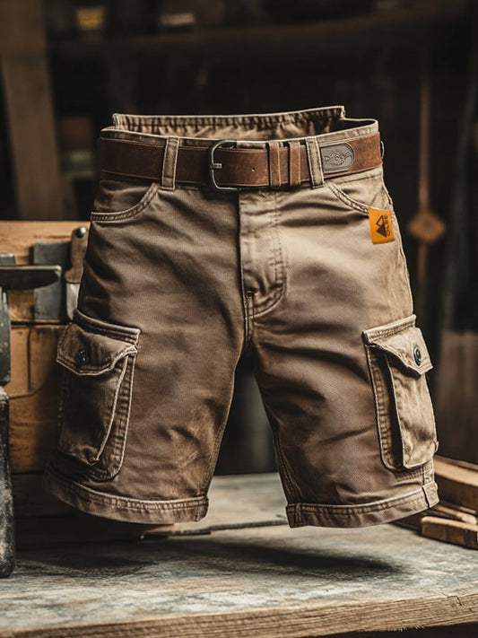 Pantalones cargo multiusos ripstop retro para hombre