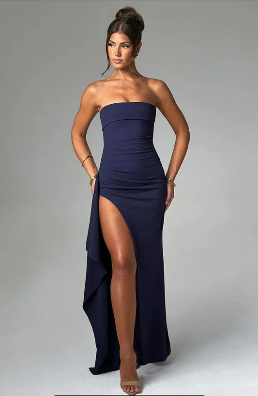 Steisy | Vestido largo con hombros descubiertos