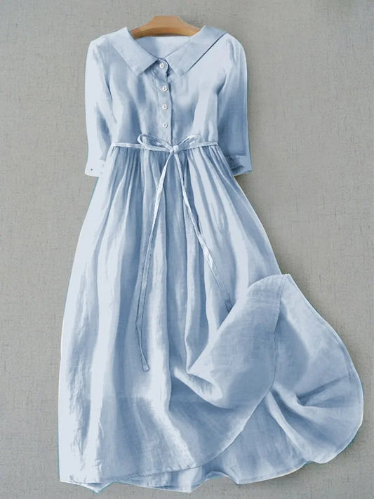 María | Elegante vestido con cordón en la cintura