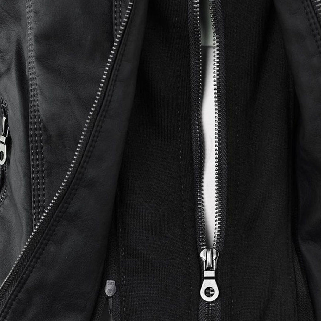 Paula | Chaqueta de cuero moderna con capucha