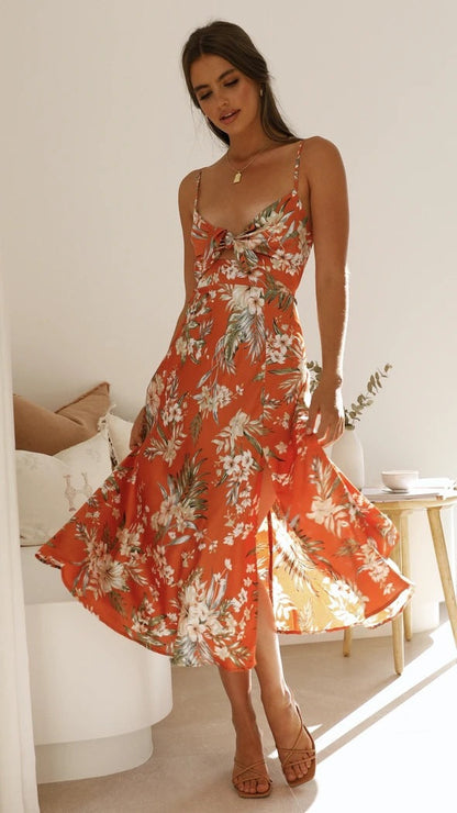 Flora | Vestido midi con estampado floral