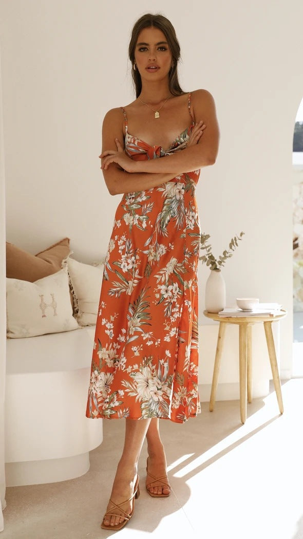 Flora | Vestido midi con estampado floral