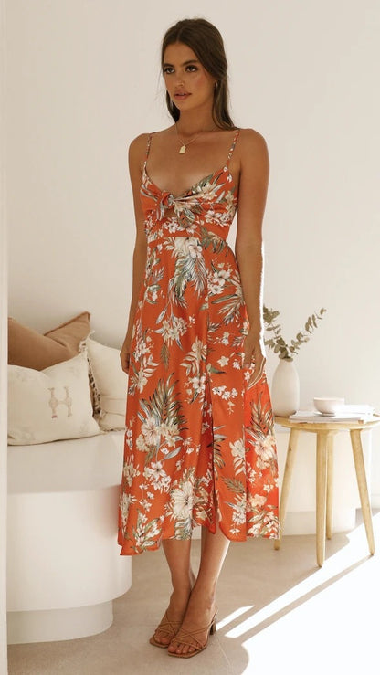 Flora | Vestido midi con estampado floral