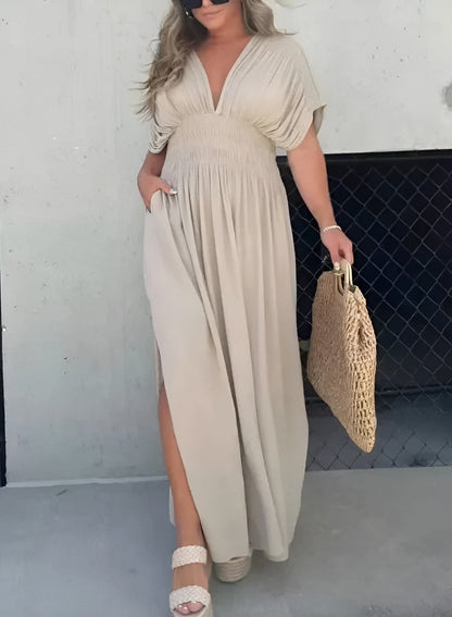 Tara | Vestido largo con cuello en V