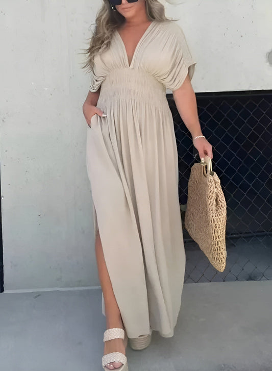 Tara | Vestido largo con cuello en V
