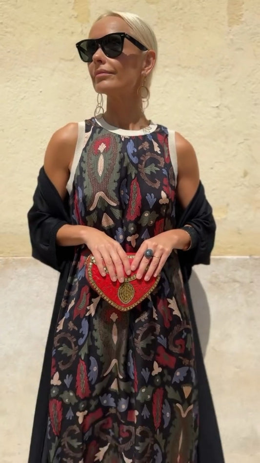 Eterna | Elegante vestido largo con chal a juego