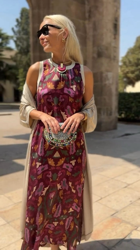 Galiana | Elegante vestido largo con chal a juego