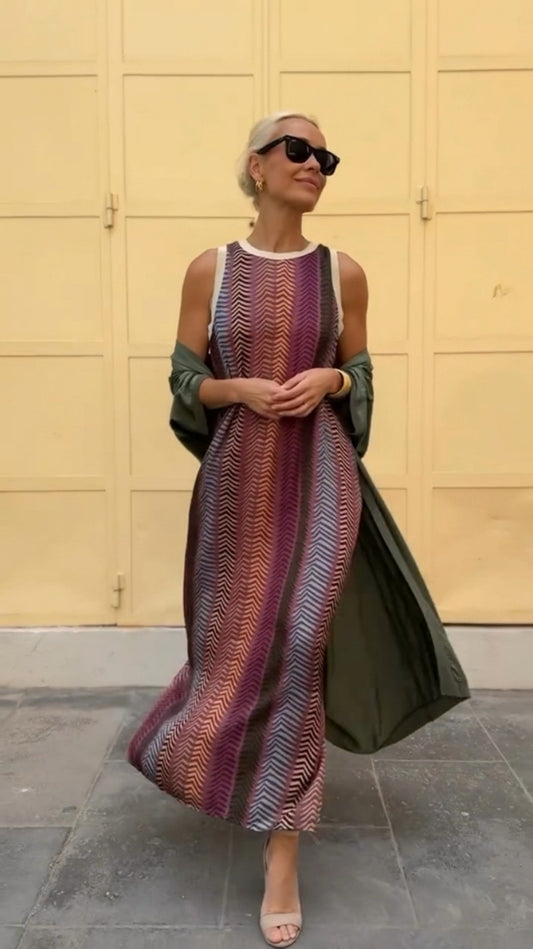 Leonor | Elegante vestido largo con chal a juego