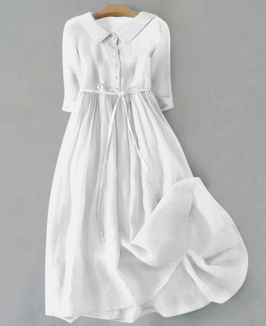 María | Elegante vestido con cordón en la cintura