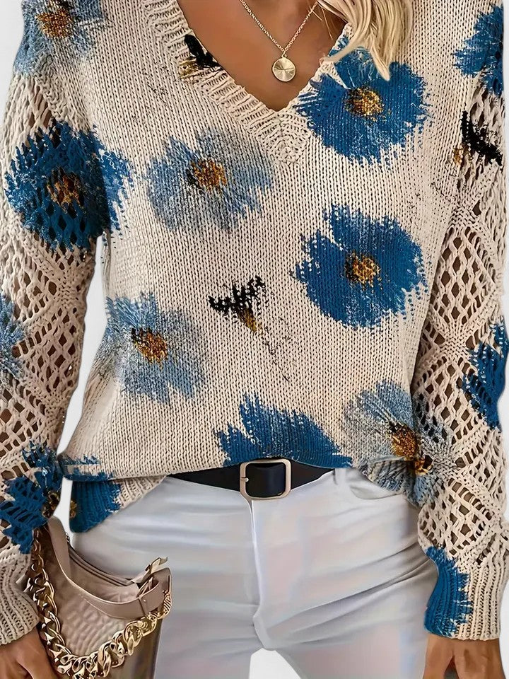 Aurelia | Elegante sueter con estampado floral