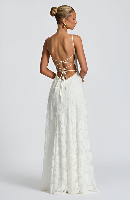 Sofia™ | Vestido largo con corsé de encaje