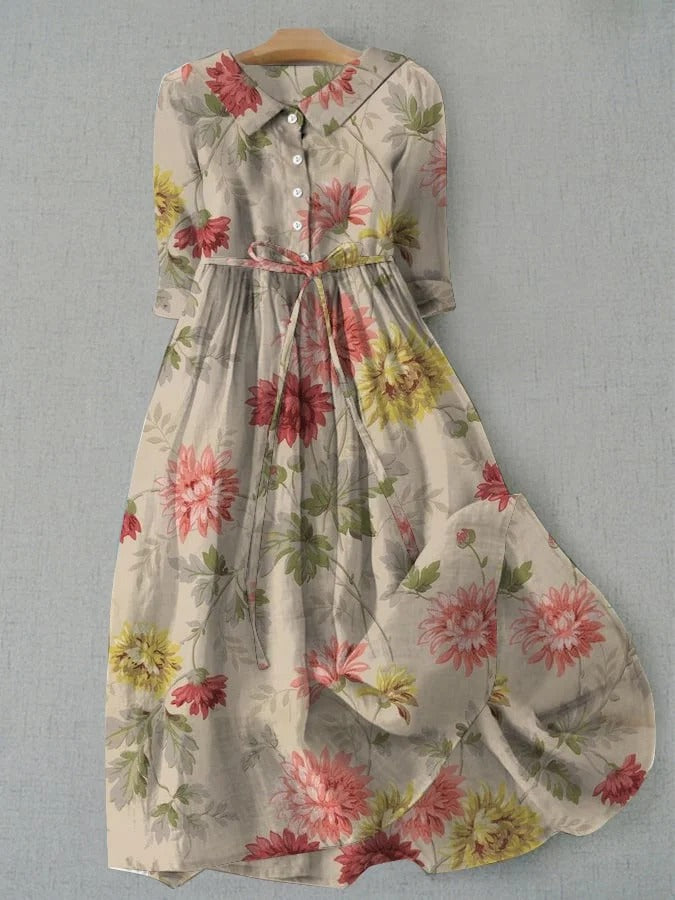 María | Elegante vestido con cordón en la cintura