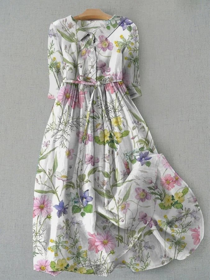 María | Elegante vestido con cordón en la cintura